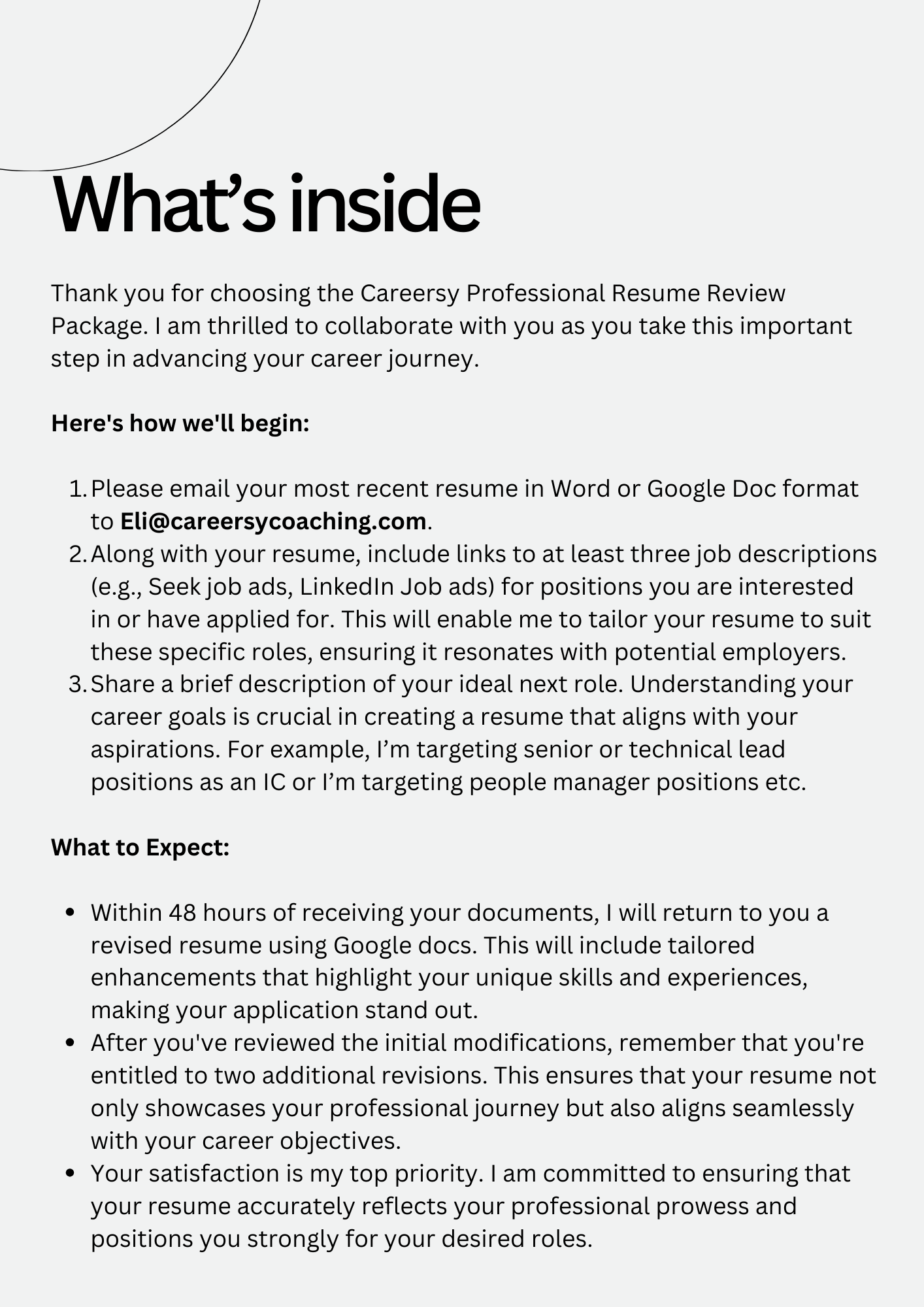 Complete Resume Review & Makeover with Expert Guidance