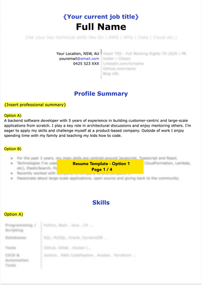 Careersy Resume Templates & Handbook for Software and IT Professionals