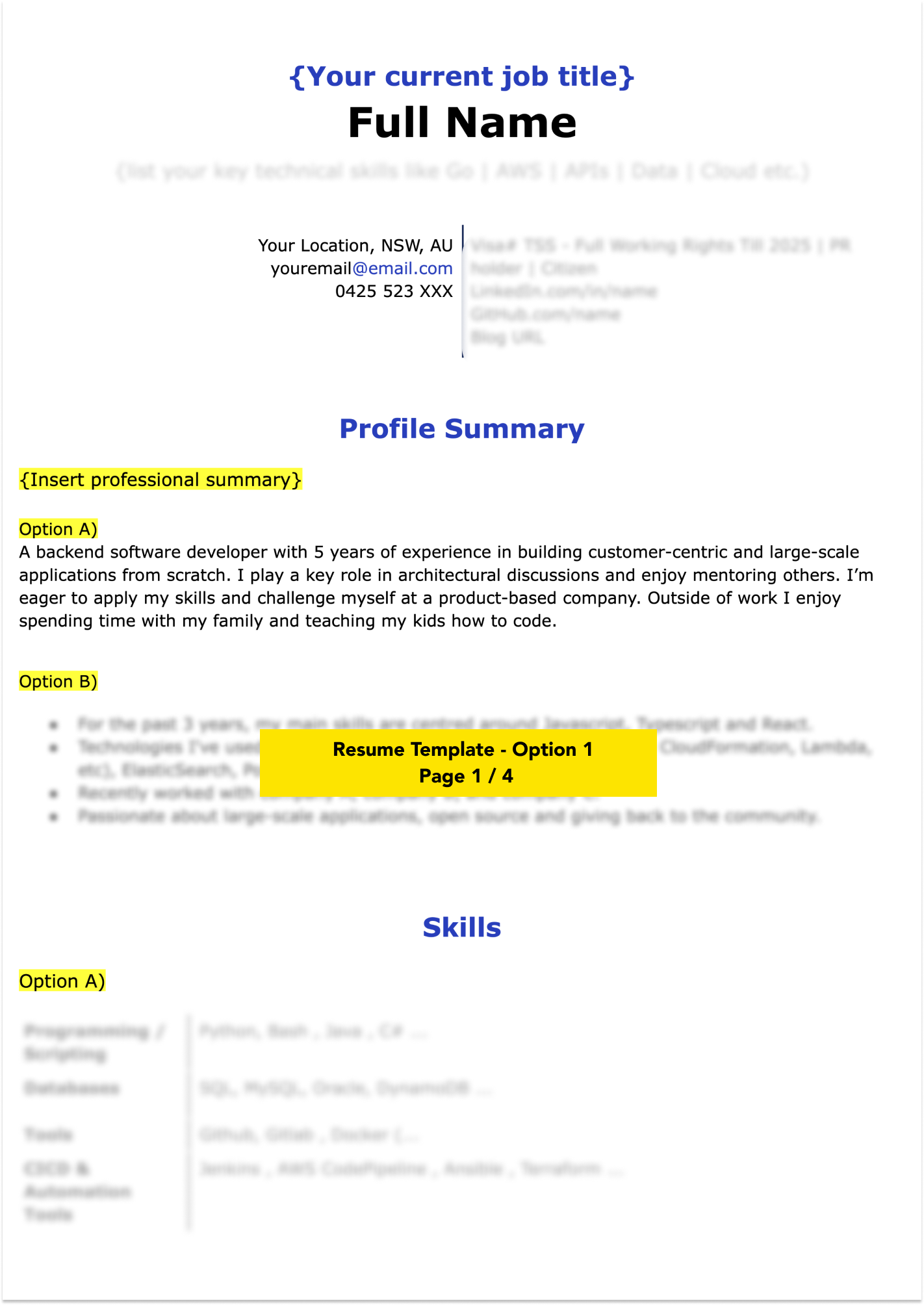 Proven Tech Resume Templates & Handbook (Lifetime Access)