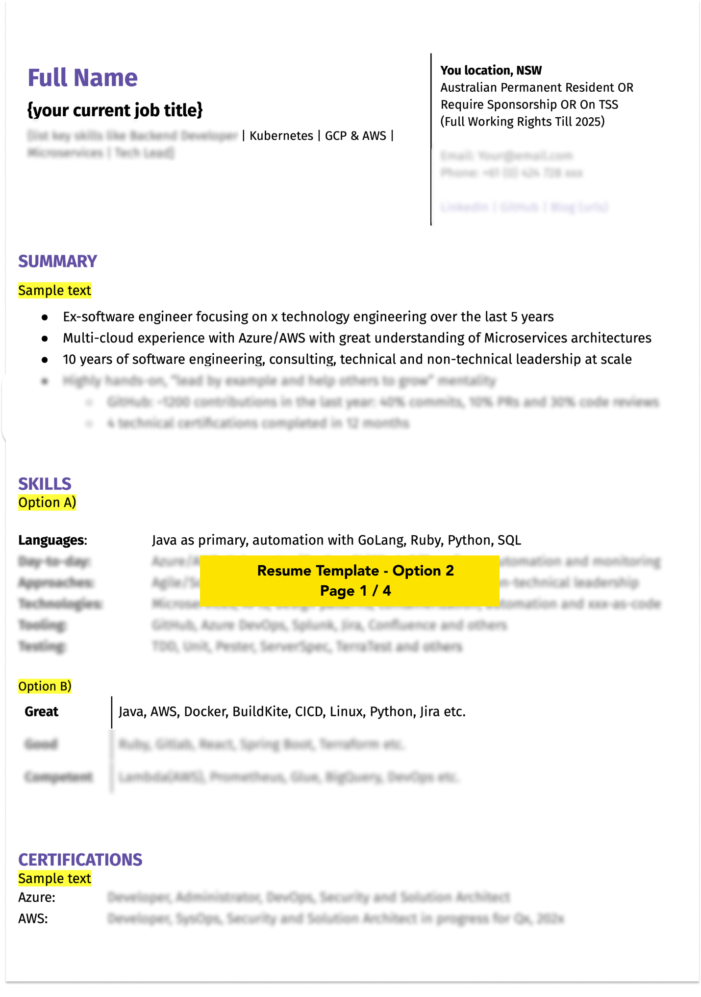 Proven Tech Resume Templates & Field Handbook