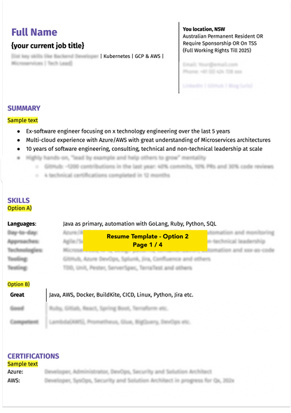 Proven Tech Resume Templates & Handbook (Lifetime Access)