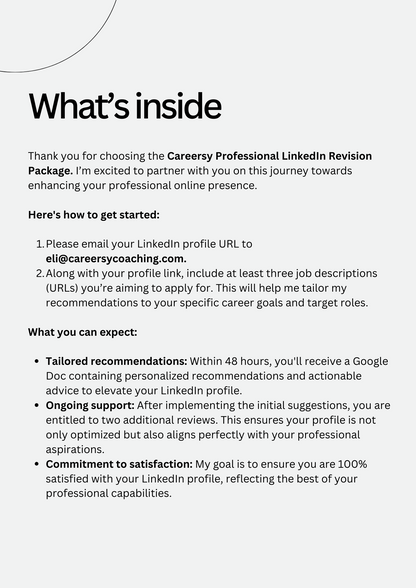 Complete LinkedIn Profile Review & Makeover with Expert Guidance